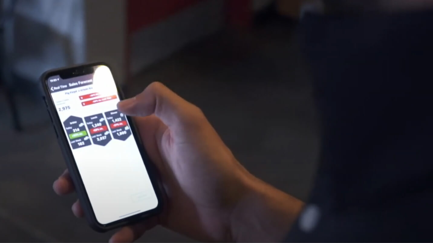 Person holding phone interacting with Pulse Secure application